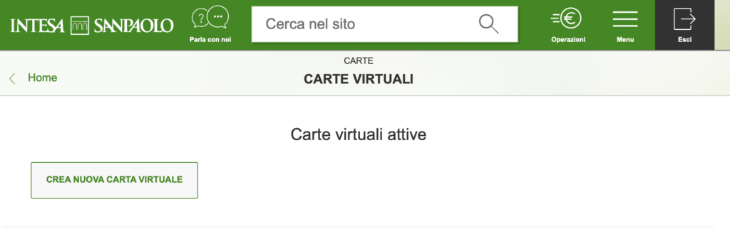 intesa carta virtuale
