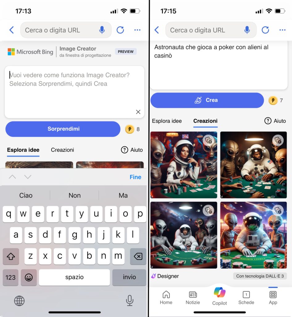 come usare bing image creator